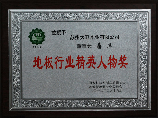 博鱼在线平台（中国）官网地板蒋卫荣获“地板行业精英人物奖”.JPG